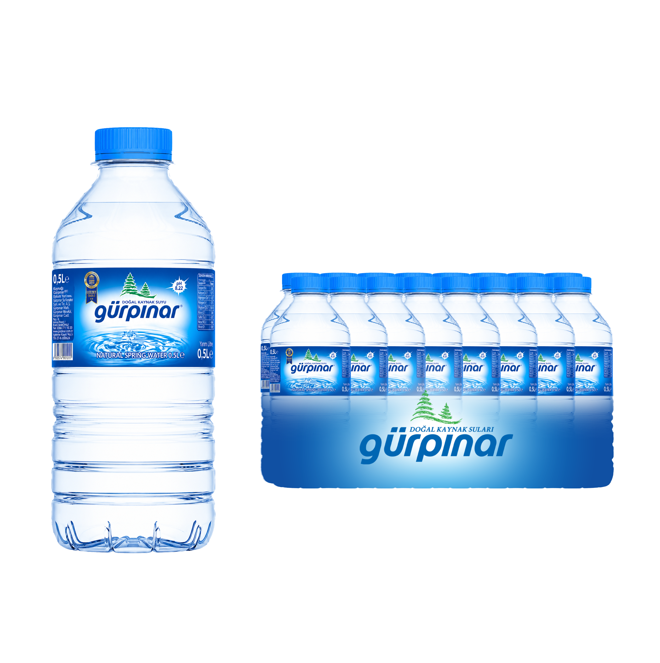 GürPınar GürPınar 12x500 ml Pet Şişe Su